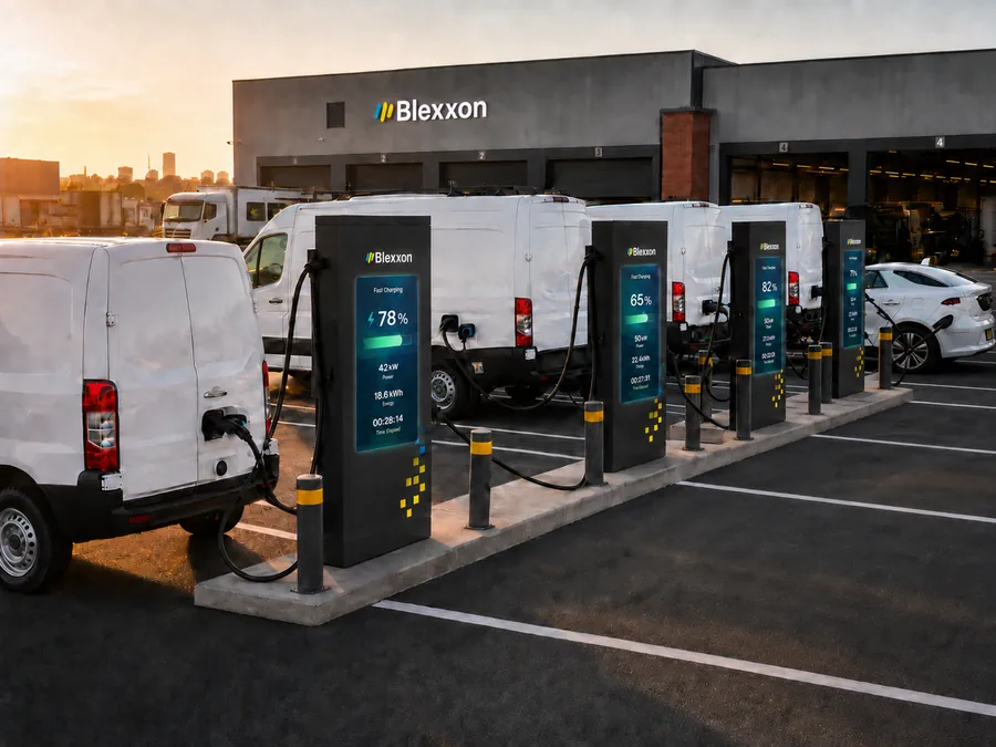Carga rápida DC para flotillas eléctricas Blexxon