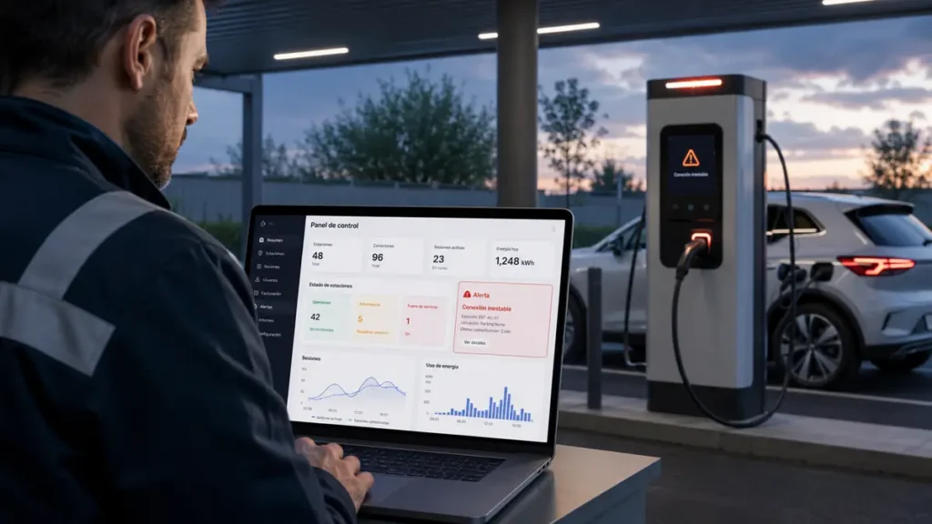 Software barato para cargadores eléctricos con monitoreo de estación de carga